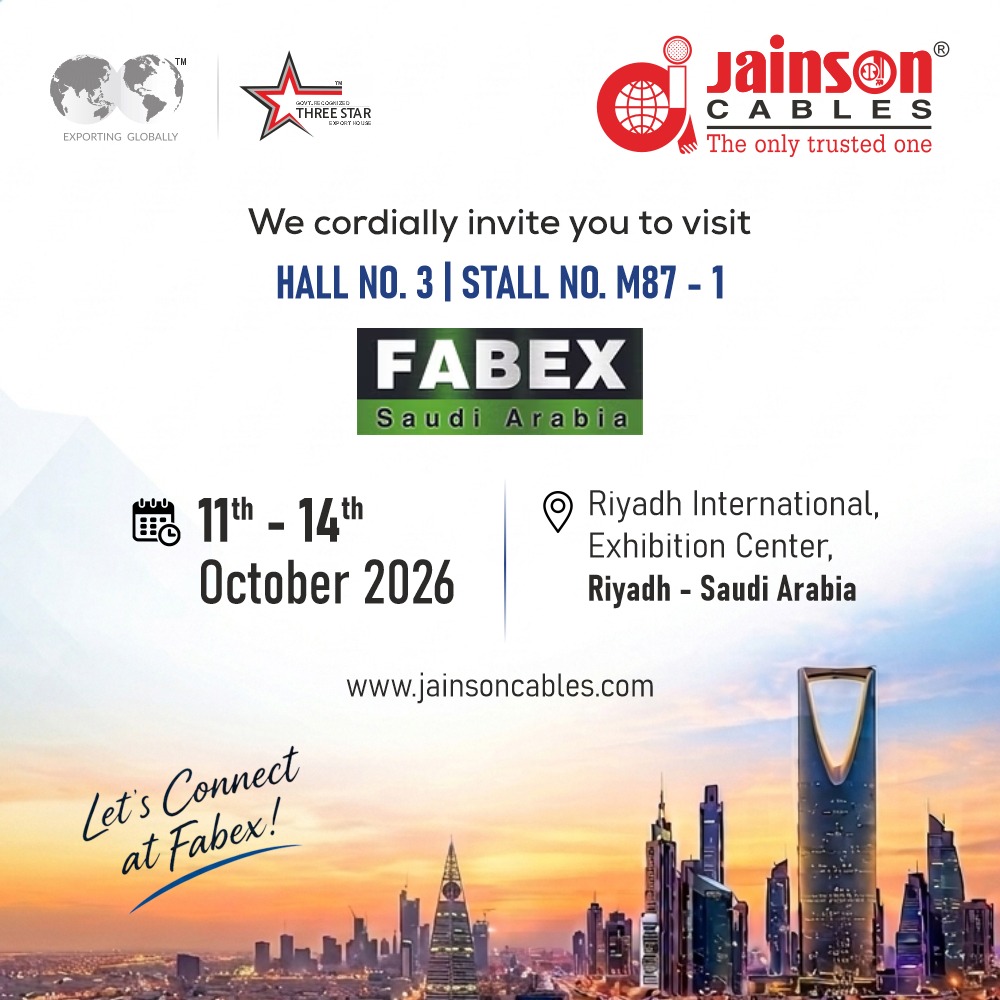 Jainson Cables to Exhibit at FABEX Saudi Arabia 2026